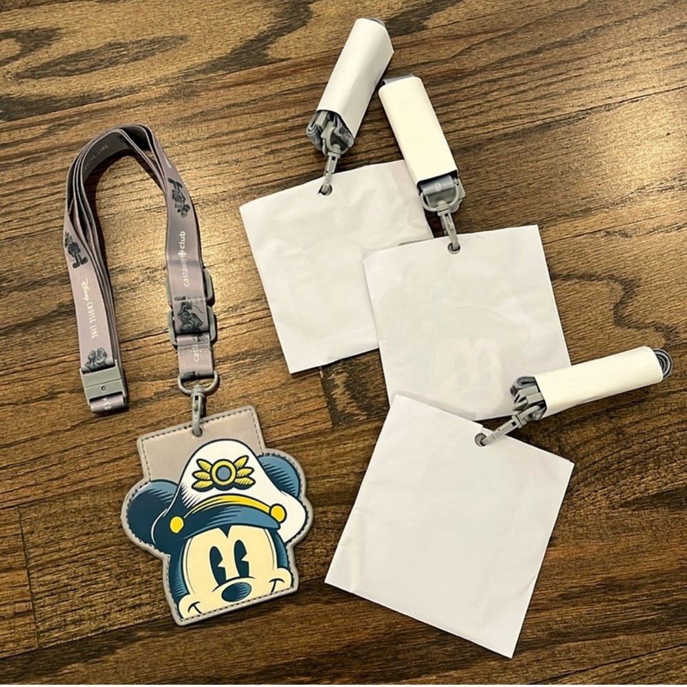 4 Disney Cruiseline Castaway Key Club Member card lanyards